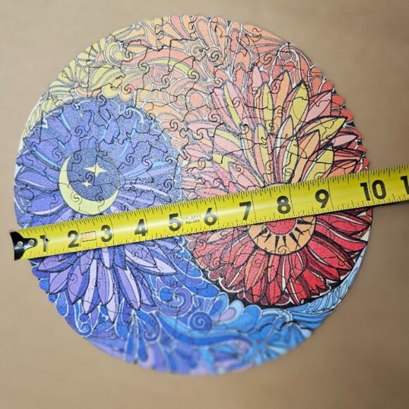CRAFT HUB Wooden Jigsaw Puzzle A3 84 Pieces | Beautiful Ying Yang 10" Puzzle - Picture 7 of 12